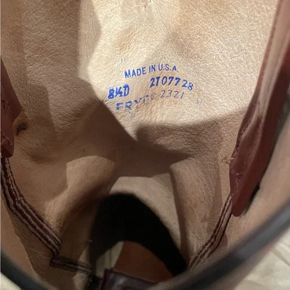 Frye Brown Boots Classic Western Leather - Picture 5 of 5